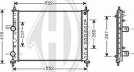 Diederichs DCM1960 - Радиатор, охлаждение двигателя autospares.lv