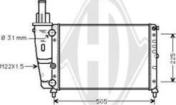 Diederichs DCM1917 - Радиатор, охлаждение двигателя autospares.lv