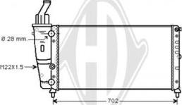 Diederichs DCM1939 - Радиатор, охлаждение двигателя autospares.lv