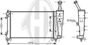 Diederichs DCM1979 - Радиатор, охлаждение двигателя autospares.lv