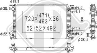 Diederichs DCM1490 - Радиатор, охлаждение двигателя autospares.lv