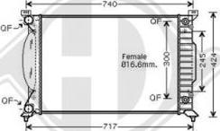 Diederichs DCM1467 - Радиатор, охлаждение двигателя autospares.lv