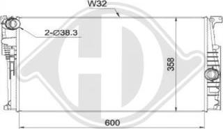 Diederichs DCM1597 - Радиатор, охлаждение двигателя autospares.lv