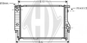 Diederichs DCM1539 - Радиатор, охлаждение двигателя autospares.lv