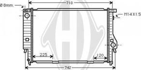 Diederichs DCM1522 - Радиатор, охлаждение двигателя autospares.lv