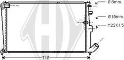 Diederichs DCM1647 - Радиатор, охлаждение двигателя autospares.lv