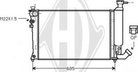 Diederichs DCM1661 - Радиатор, охлаждение двигателя autospares.lv