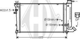 Diederichs DCM1686 - Радиатор, охлаждение двигателя autospares.lv