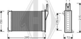 Diederichs DCM1091 - Теплообменник, отопление салона autospares.lv