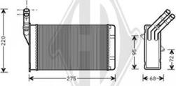 Diederichs DCM1048 - Теплообменник, отопление салона autospares.lv