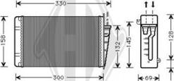 Diederichs DCM1000 - Теплообменник, отопление салона autospares.lv