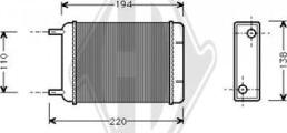 Diederichs DCM1002 - Теплообменник, отопление салона autospares.lv