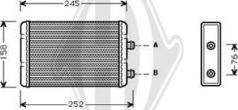 Diederichs DCM1076 - Теплообменник, отопление салона autospares.lv