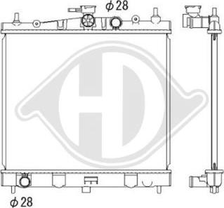 Diederichs DCM1845 - Радиатор, охлаждение двигателя autospares.lv