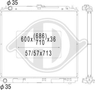 Diederichs DCM1866 - Радиатор, охлаждение двигателя autospares.lv