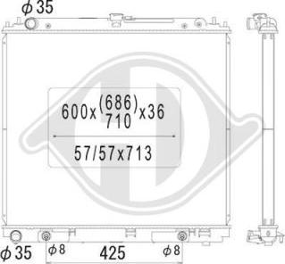 Diederichs DCM1867 - Радиатор, охлаждение двигателя autospares.lv