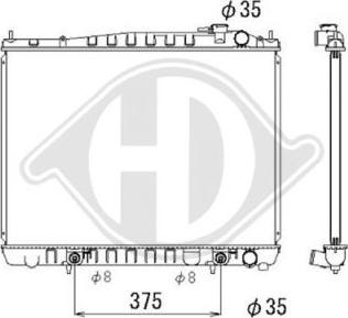 Diederichs DCM1835 - Радиатор, охлаждение двигателя autospares.lv