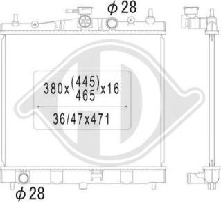 Diederichs DCM1823 - Радиатор, охлаждение двигателя autospares.lv