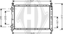 Diederichs DCM1348 - Радиатор, охлаждение двигателя autospares.lv