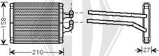 Diederichs DCM1314 - Теплообменник, отопление салона autospares.lv