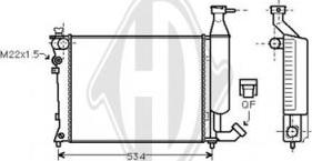 Diederichs DCM1709 - Радиатор, охлаждение двигателя autospares.lv