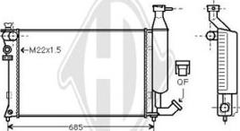 Diederichs DCM1704 - Радиатор, охлаждение двигателя autospares.lv