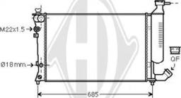 Diederichs DCM1714 - Радиатор, охлаждение двигателя autospares.lv