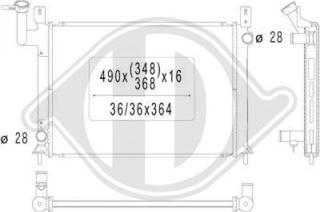 Diederichs DCM1782 - Радиатор, охлаждение двигателя autospares.lv