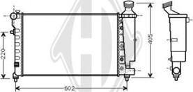 Diederichs DCM1729 - Радиатор, охлаждение двигателя autospares.lv