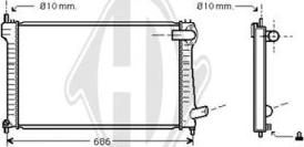 Diederichs DCM1722 - Радиатор, охлаждение двигателя autospares.lv