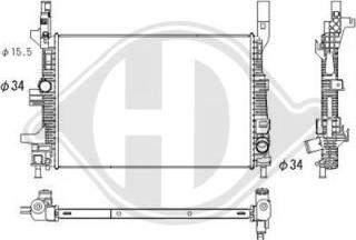 Diederichs DCM3944 - Радиатор, охлаждение двигателя autospares.lv