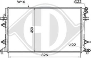 Diederichs DCM3907 - Радиатор, охлаждение двигателя autospares.lv