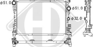 Diederichs DCM3914 - Радиатор, охлаждение двигателя autospares.lv