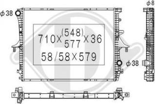 Diederichs DCM3444 - Радиатор, охлаждение двигателя autospares.lv