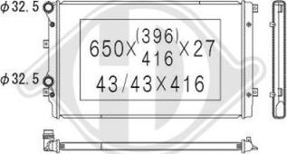 Diederichs DCM3441 - Радиатор, охлаждение двигателя autospares.lv