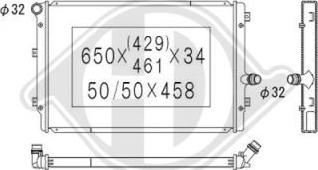 Diederichs DCM3443 - Радиатор, охлаждение двигателя autospares.lv