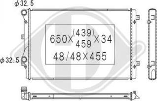 Diederichs DCM3442 - Радиатор, охлаждение двигателя autospares.lv