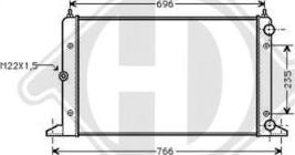 Diederichs DCM3423 - Радиатор, охлаждение двигателя autospares.lv