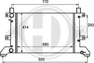 Diederichs DCM3427 - Радиатор, охлаждение двигателя autospares.lv