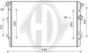 Diederichs DCM3478 - Радиатор, охлаждение двигателя autospares.lv