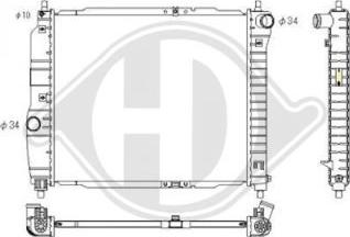 Diederichs DCM3599 - Радиатор, охлаждение двигателя autospares.lv