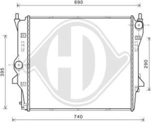 Diederichs DCM3576 - Радиатор, охлаждение двигателя autospares.lv