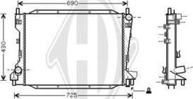 Diederichs DCM3570 - Радиатор, охлаждение двигателя autospares.lv