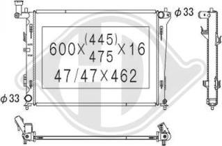 Diederichs DCM3696 - Радиатор, охлаждение двигателя autospares.lv