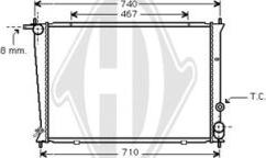 Diederichs DCM3647 - Радиатор, охлаждение двигателя autospares.lv