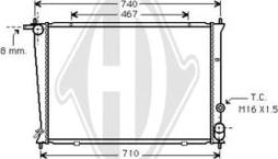 Diederichs DCM3651 - Радиатор, охлаждение двигателя autospares.lv