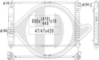 Diederichs DCM3600 - Радиатор, охлаждение двигателя autospares.lv