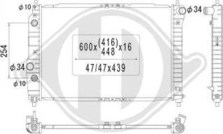 Diederichs DCM3601 - Радиатор, охлаждение двигателя autospares.lv