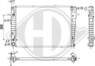 Diederichs DCM3682 - Радиатор, охлаждение двигателя autospares.lv