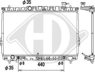 Diederichs DCM3675 - Радиатор, охлаждение двигателя autospares.lv